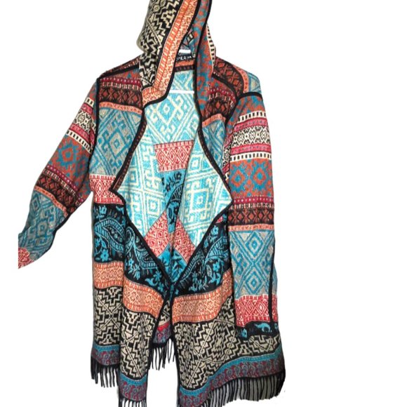 ISHKA Jackets & Blazers - ISHKA - WRAP STYLE HOODIE JACKET - SIZE L/XL